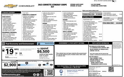 2023 Chevrolet Corvette Stingray 2LT