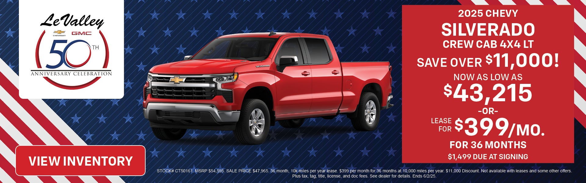 2025 CHEVY SILVERADO CREW CAB 4X4 LT SAVE OVER $11,000! NOW 